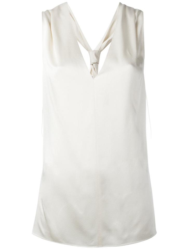 Lanvin - Racerback Sleeveless Blouse - Women - Acetate/viscose - 38, Women's, White, Acetate/viscose