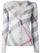 Burberry House Check Cardigan, Women's, Size: Medium, Grey, Merino/cashmere