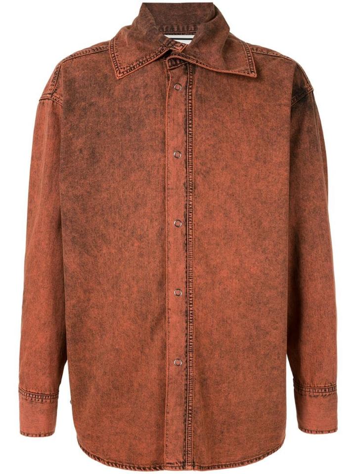 Wooyoungmi Faded Denim Shirt - Orange