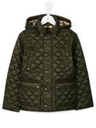 Burberry Kids Lightweight Quilted Jacket, Toddler Boy's, Size: 4 Yrs, Green