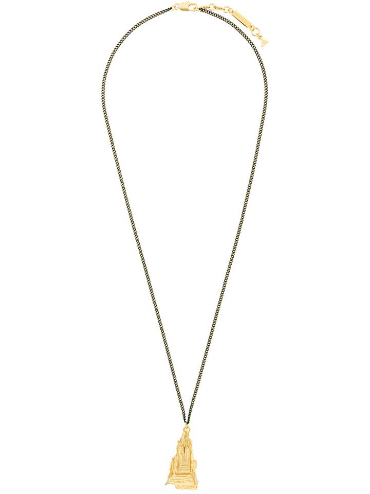 Coup De Coeur Pyramid Pendant Necklace - Metallic
