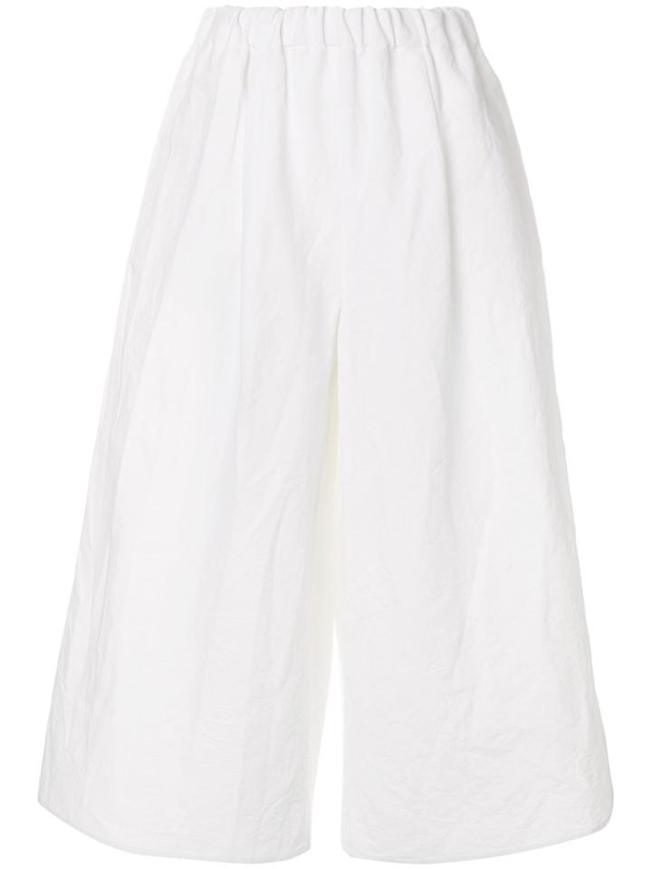 Dusan Wide Leg Cropped Pants - White
