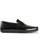 Tod S Penny Loafers, Men's, Size: 9, Black, Calf Leather/rubber