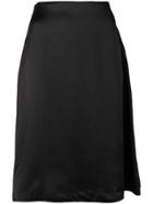 Jil Sander Navy A-line Flared Skirt - Black