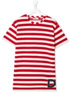 Dondup Kids D Striped T-shirt - Red