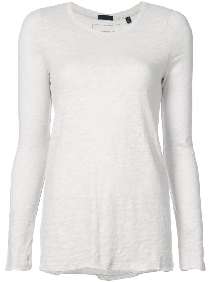 Atm Anthony Thomas Melillo Destroyed Long Sleeve Tee - White