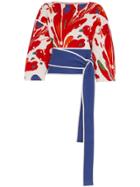 Rosie Assoulin Elad's Dad Wrap Cashmere Sweater - Red