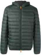 Save The Duck Hooded Padded Jacket, Men's, Size: Medium, Green, Nylon/polyester