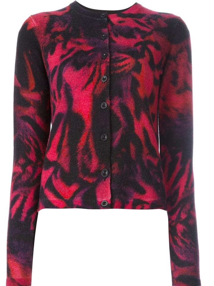 Ps By Paul Smith Button Up Cardigan, Women's, Size: Large, Pink/purple, Merino