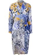 Jean Louis Scherrer Vintage Leopard Print Jacket - Blue