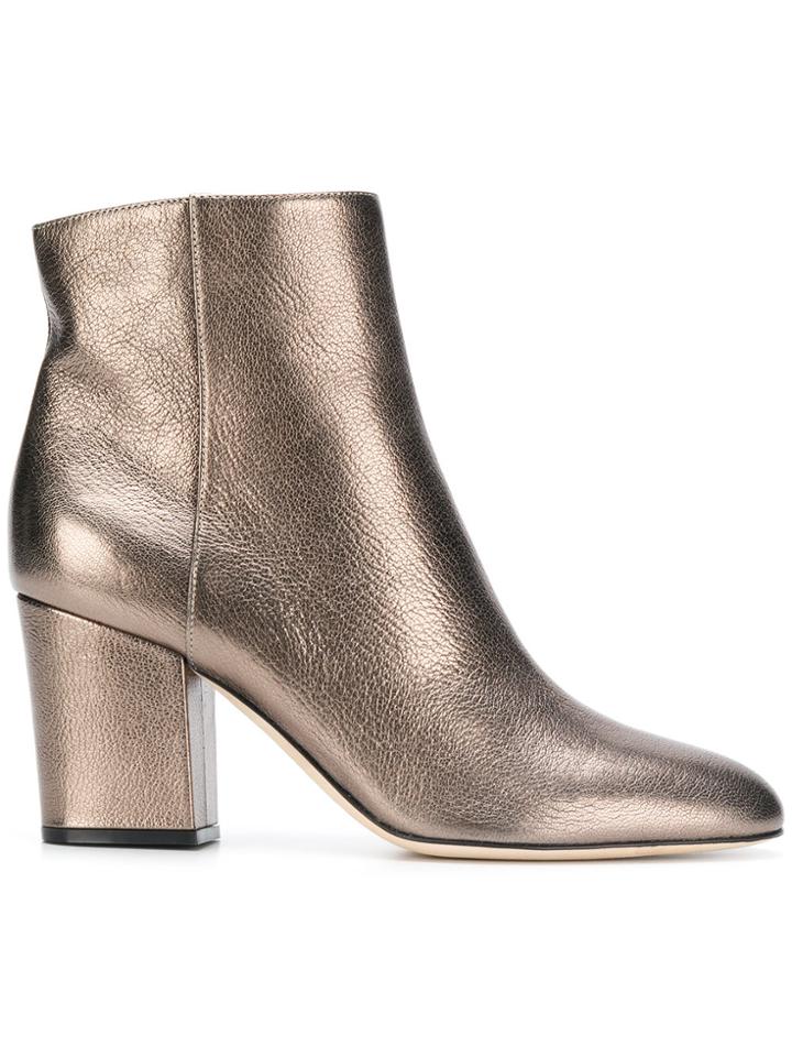 Sergio Rossi Metallic Ankle Boots