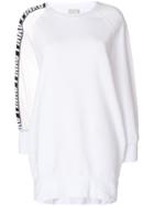 Pinko Sheer Panel Sweatshirt Dress - White
