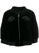 Comme Des Garçons Noir Kei Ninomiya Embroidered Cropped Jacket - Black