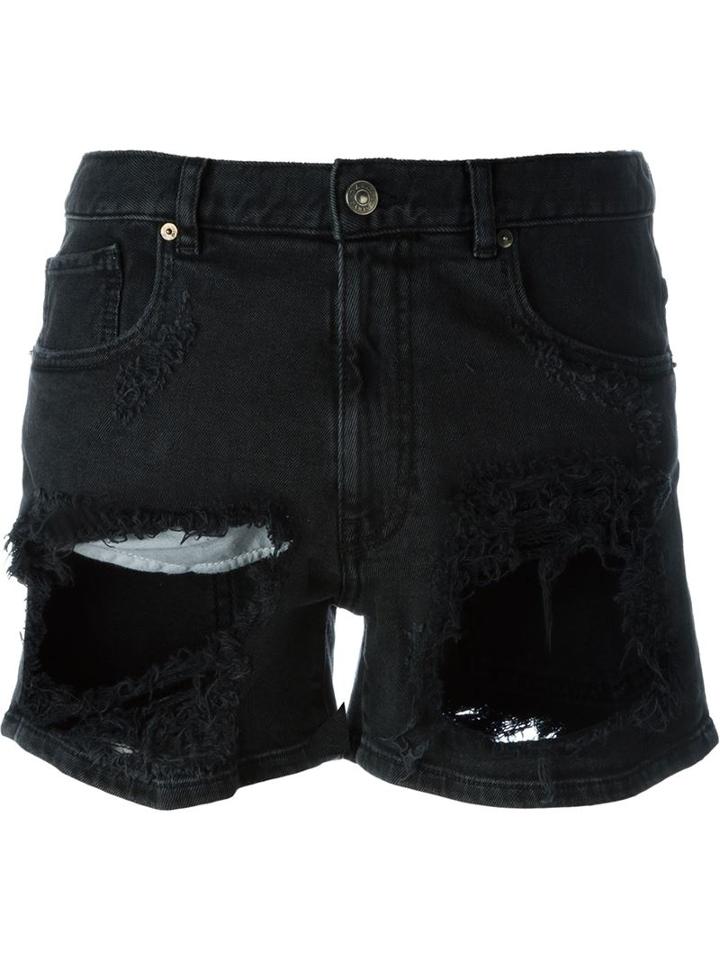 Gaelle Bonheur Destroyed Denim Shorts