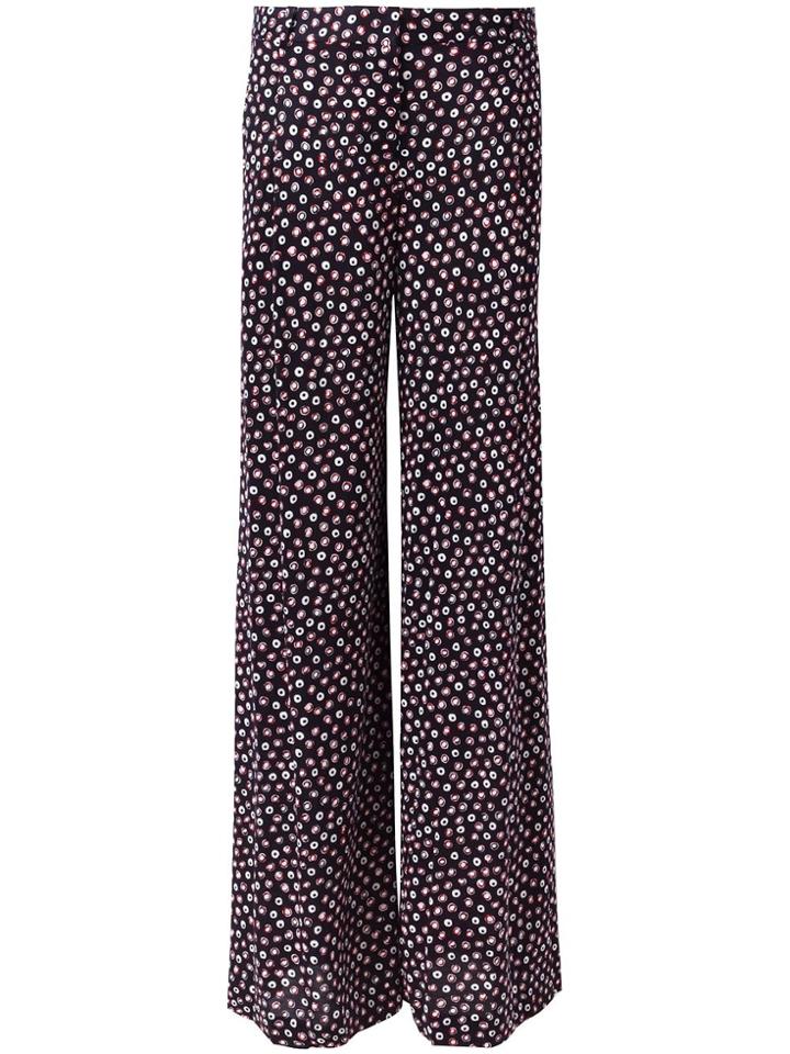 Dvf Diane Von Furstenberg Dotted Print Trousers - Blue