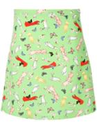 Vivetta - Printed Skirt - Women - Polyester/spandex/elastane/acetate/cupro - 42, Green, Polyester/spandex/elastane/acetate/cupro