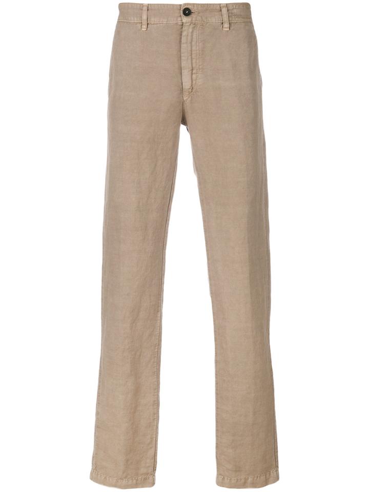 Massimo Alba Straight Leg Chinos - Brown