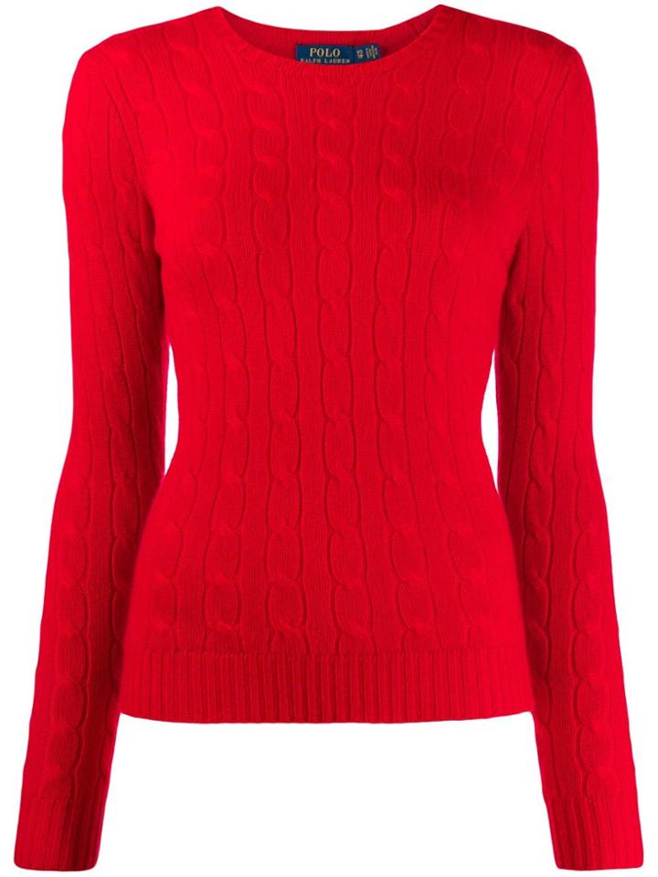 Polo Ralph Lauren Cashmere Cable Knit Jumper - Red