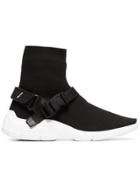 Prada Stretch Fabric Hi-top Sneakers - Black
