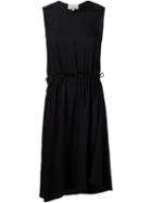 3.1 Phillip Lim Gathered Waist Dress, Women's, Size: 4, Black, Polyester/viscose/silk