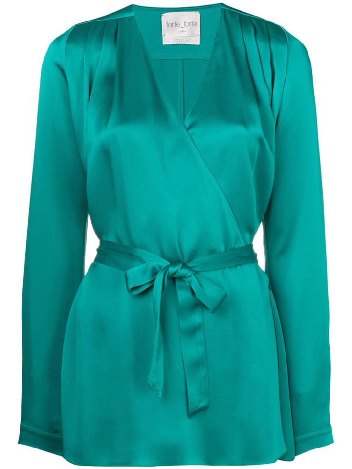 Forte Forte Tie Waist Blouse - Green