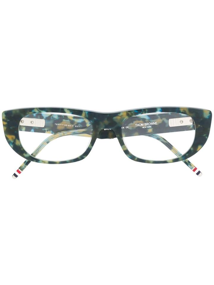 Thom Browne Eyewear Rectangular Frame Glasses - Green