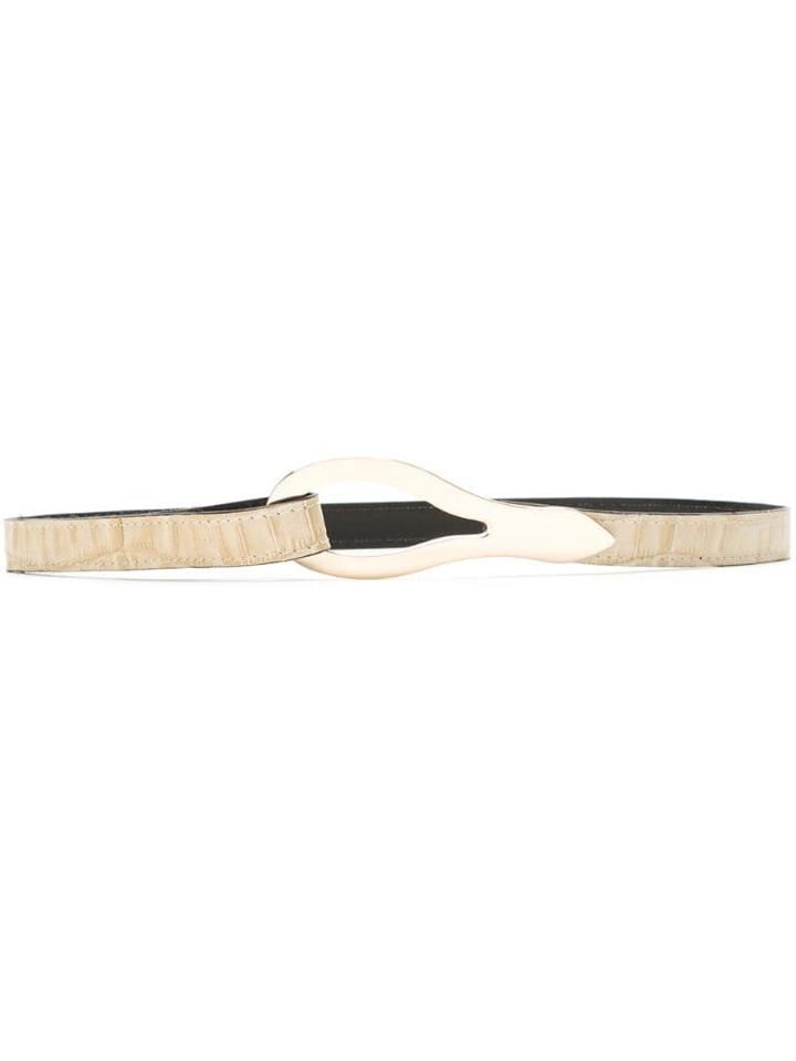 Framed Leather Belt - Neutrals