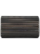 Elie Saab Metallic Clutch Bag - Black