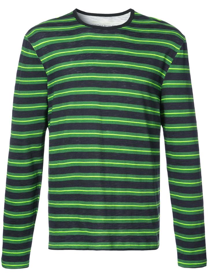 Cynthia Rowley Longsleeved Striped T-shirt - Green