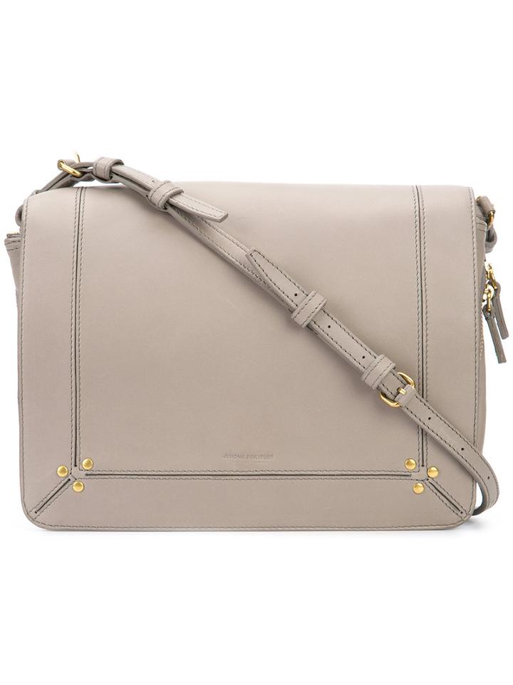 Jérôme Dreyfuss Igor Shoulder Bag, Women's, Grey, Lamb Skin