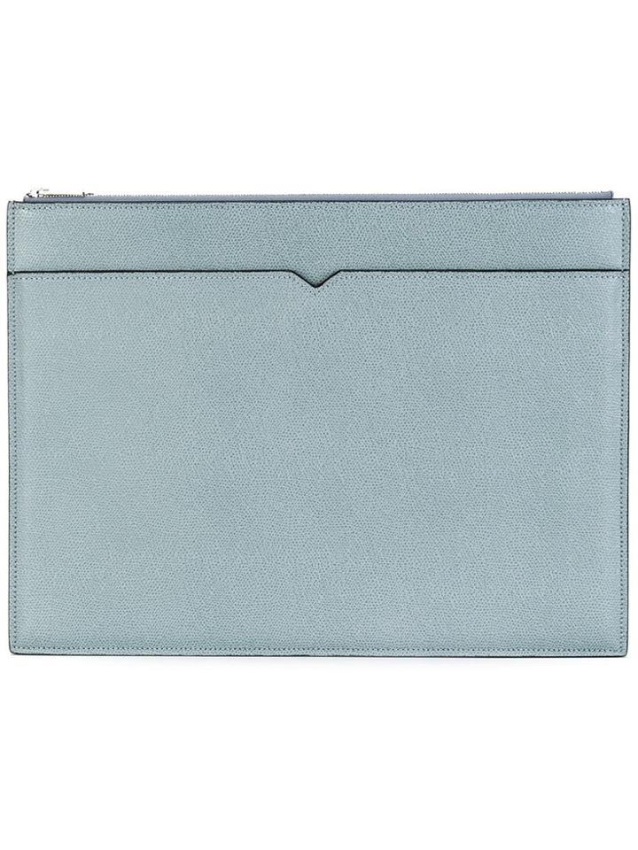Valextra Multi Pocket Clutch - Blue
