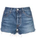 Levi's Mid Rise Denim Shorts - Blue