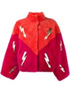 Navro Arrow Bolt Cropped Jacket - Yellow