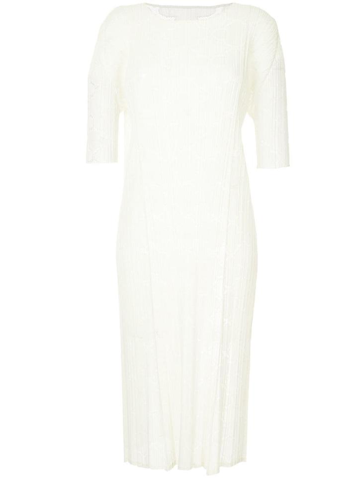 Pleats Please By Issey Miyake Clover Lace Dress - White