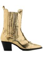 Paris Texas Texano Metallic Boots - Gold