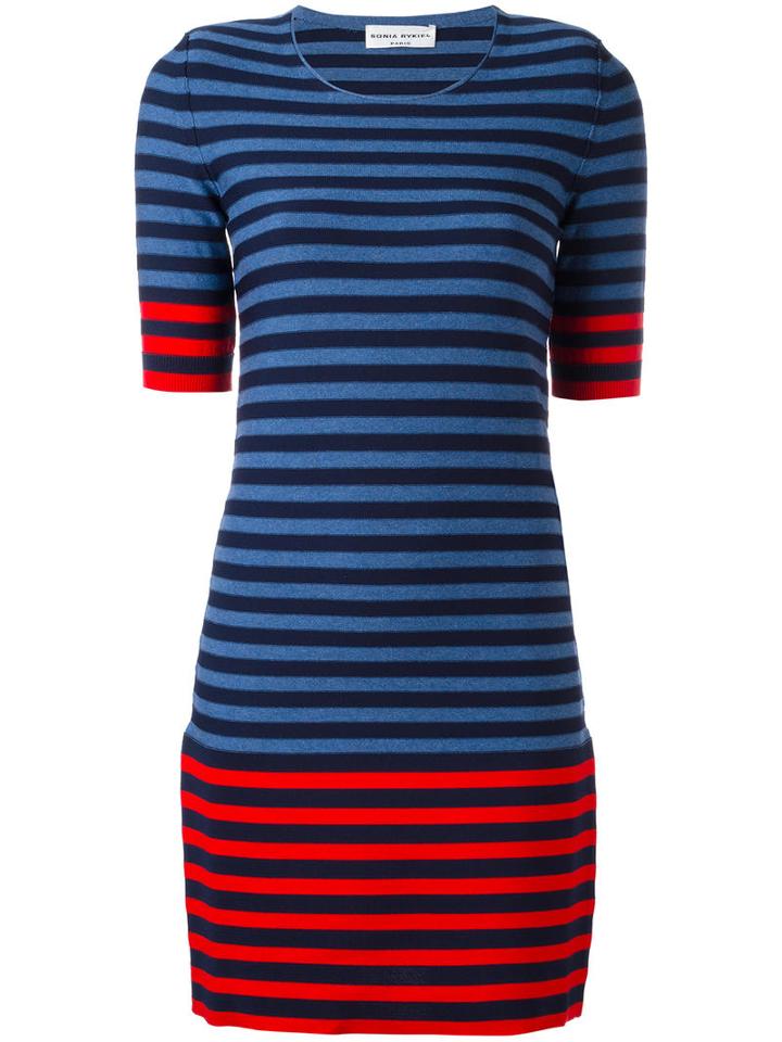 Sonia Rykiel Striped Knit Dress, Women's, Size: Small, Blue, Cotton/polyester