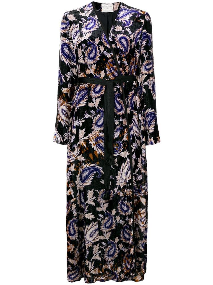 Forte Forte Paisley Print Coat - Black
