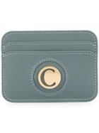 Chloé Blue C Logo Card Holder