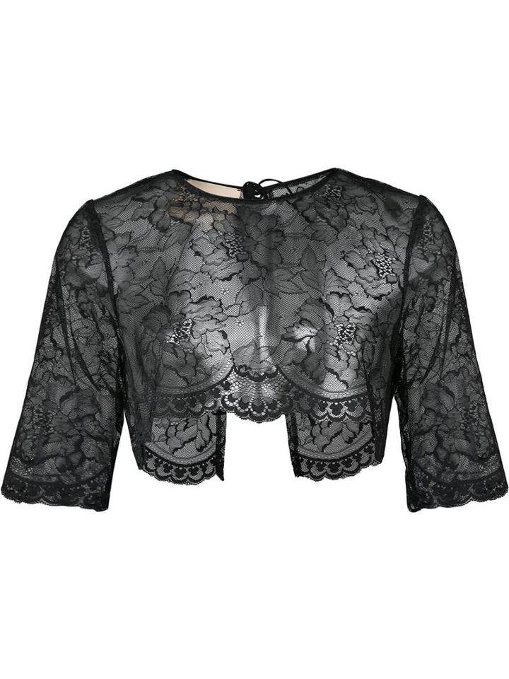 Loyd/ford Sheer Lace Capelet, Women's, Size: Small, Black, Nylon
