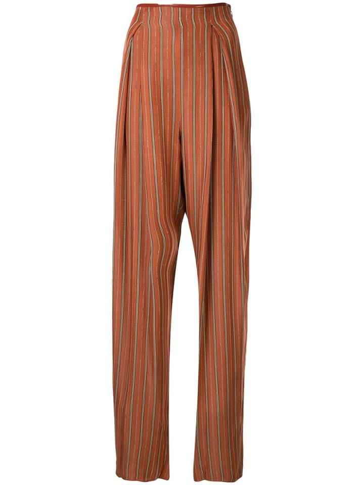 Anteprima Riga Jacquard Wide Leg Trousers - Orange