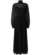 Dvf Diane Von Furstenberg Long Turtle Neck Dress - Black