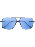 Dita Eyewear - Square Aviator Sunglasses - Unisex - Metal - 61, Blue, Metal