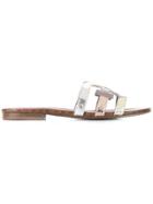 Sam Edelman Bay 6 Snake Print Sandals - Gold