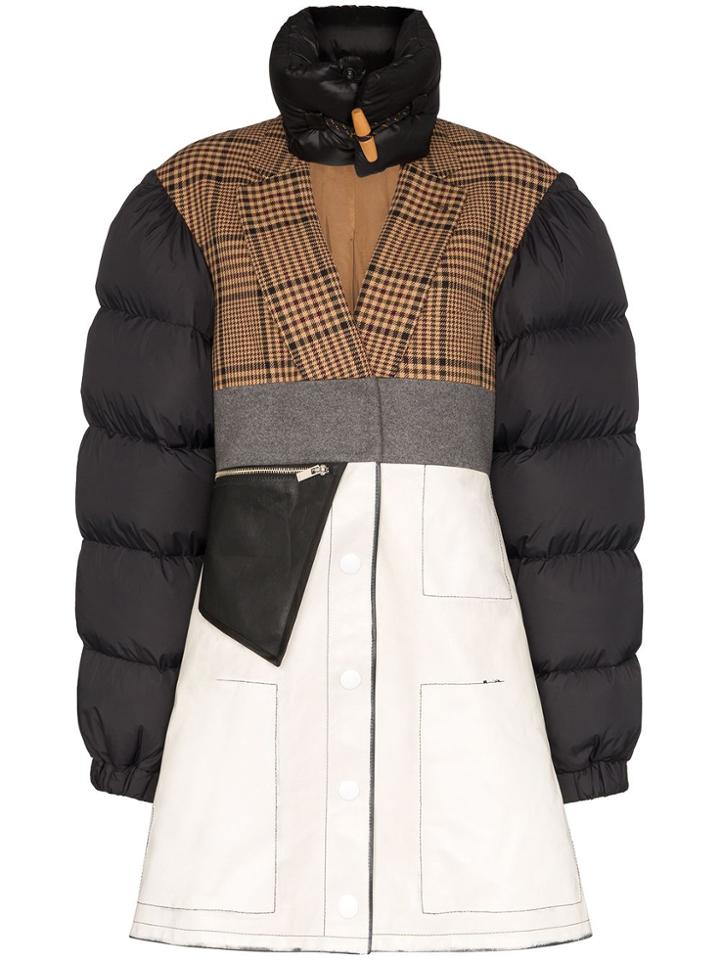 Duran Lantink Patchwork Puffa Coat - Black