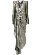Redemption Asymmetric Gathered Waist Dress - Grey