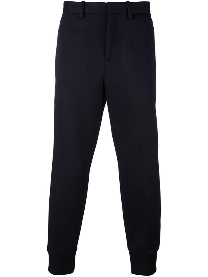 Neil Barrett Slim Fit Low Rise, Men's, Size: 50, Black, Cotton/viscose