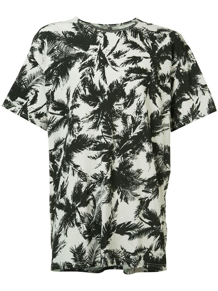 Attachment Palm Tree T-shirt, Men's, Size: 2, White, Cotton