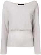 Fabiana Filippi Cashmere Embellished Sweater - Grey