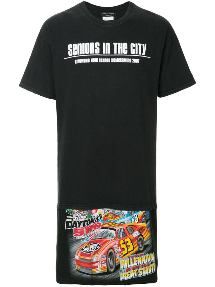 Comme Des Garçons Vintage Patch Elongated T-shirt - Black
