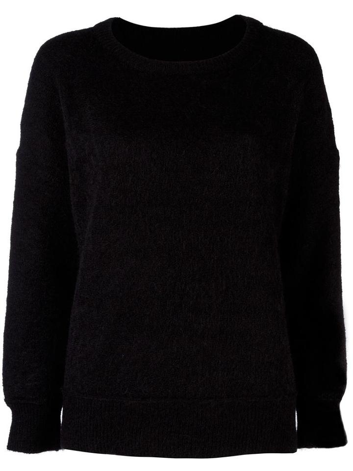 By Malene Birger Crew Neck Jumper, Women's, Size: Xs, Black, Wool/mohair/polyamide/spandex/elastane